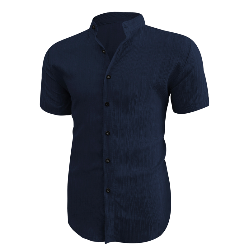Camisa de manga corta de cuello alto para hombre - Verano