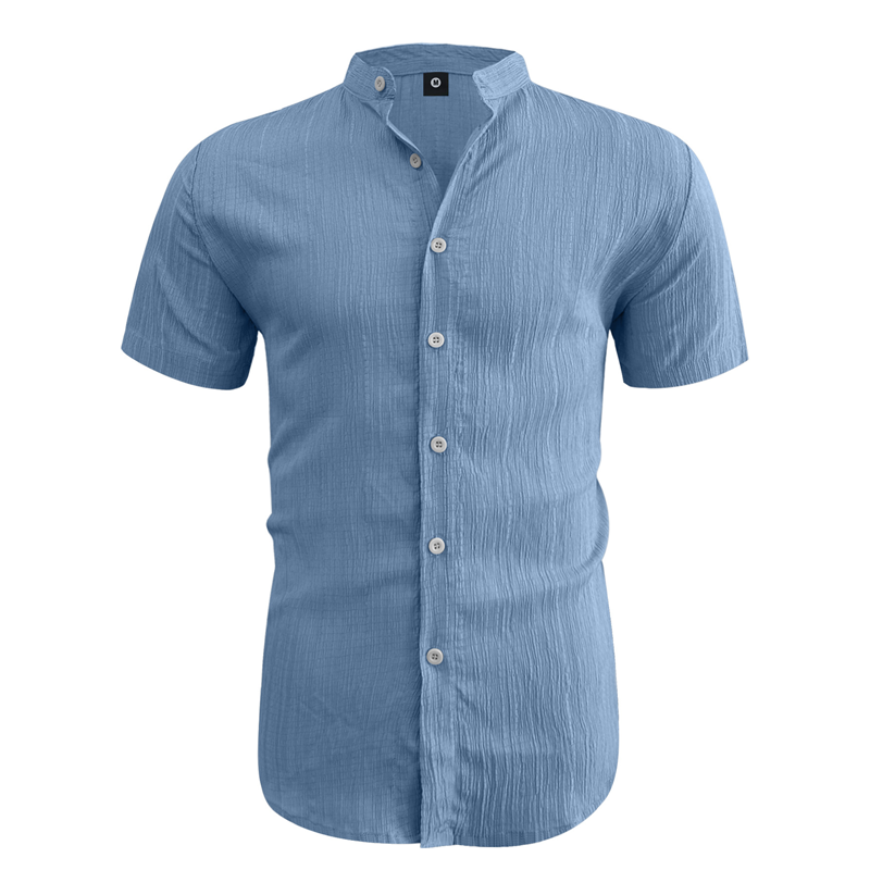 Camisa de manga corta de cuello alto para hombre - Verano