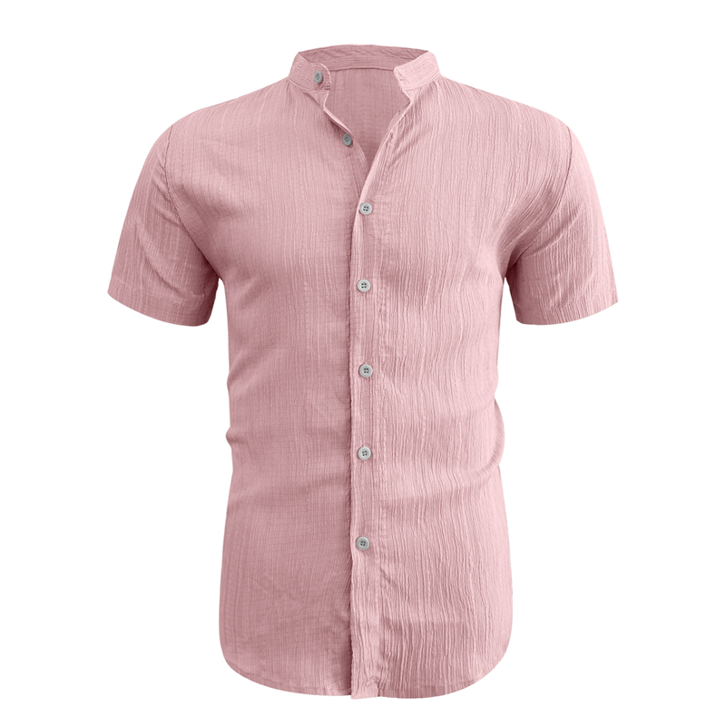 Camisa de manga corta de cuello alto para hombre - Verano