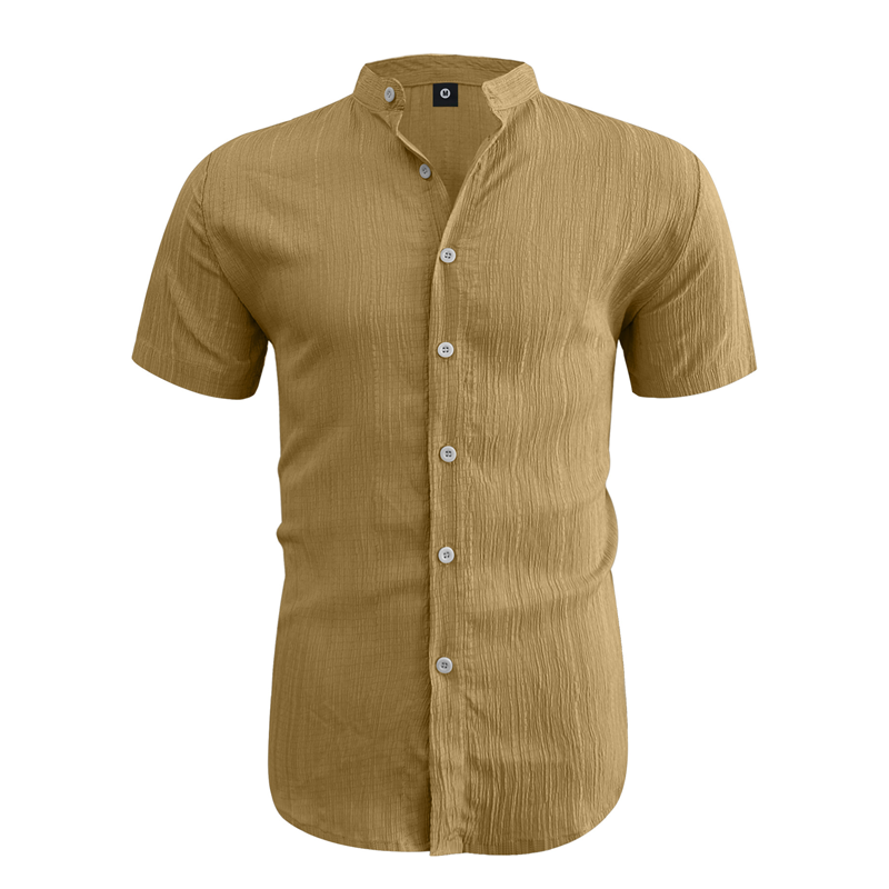 Camisa de manga corta de cuello alto para hombre - Verano