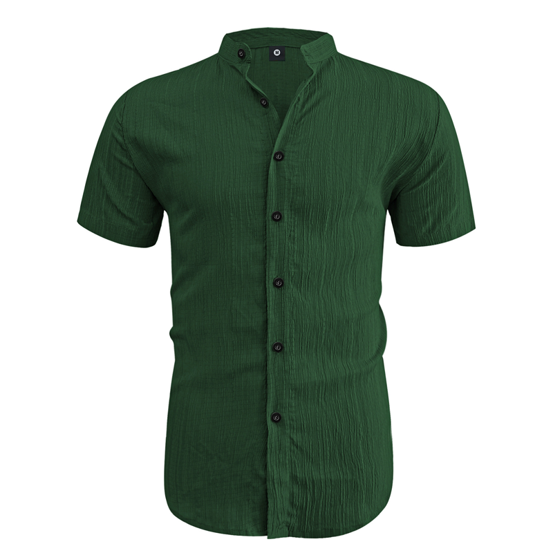 Camisa de manga corta de cuello alto para hombre - Verano