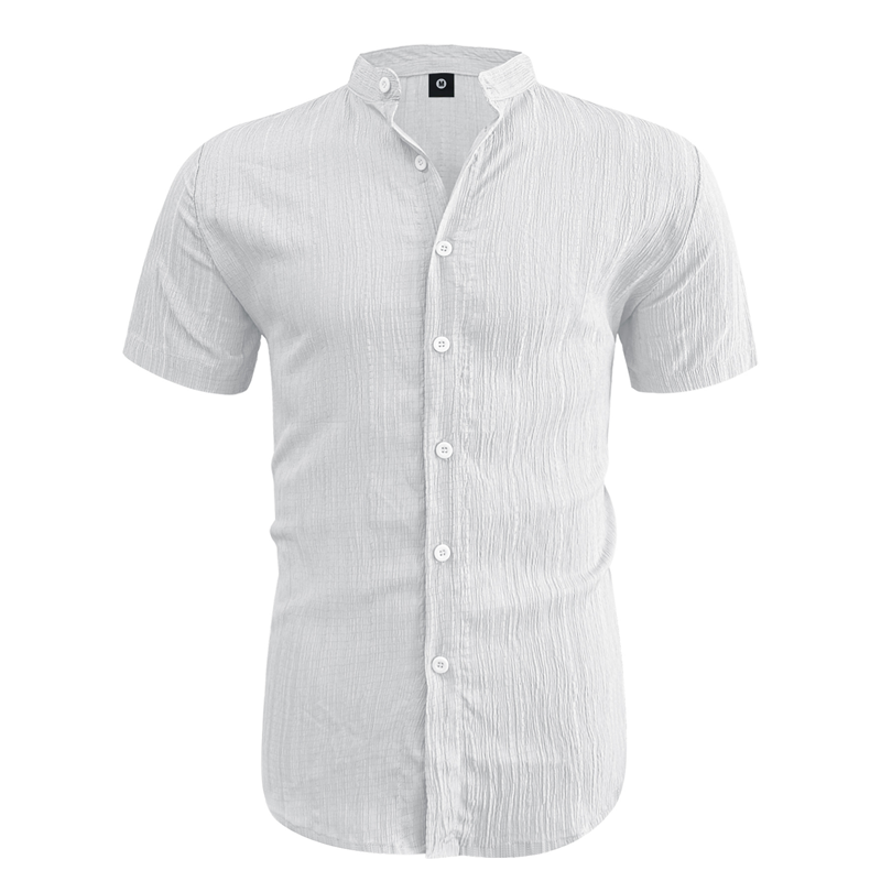 Camisa de manga corta de cuello alto para hombre - Verano