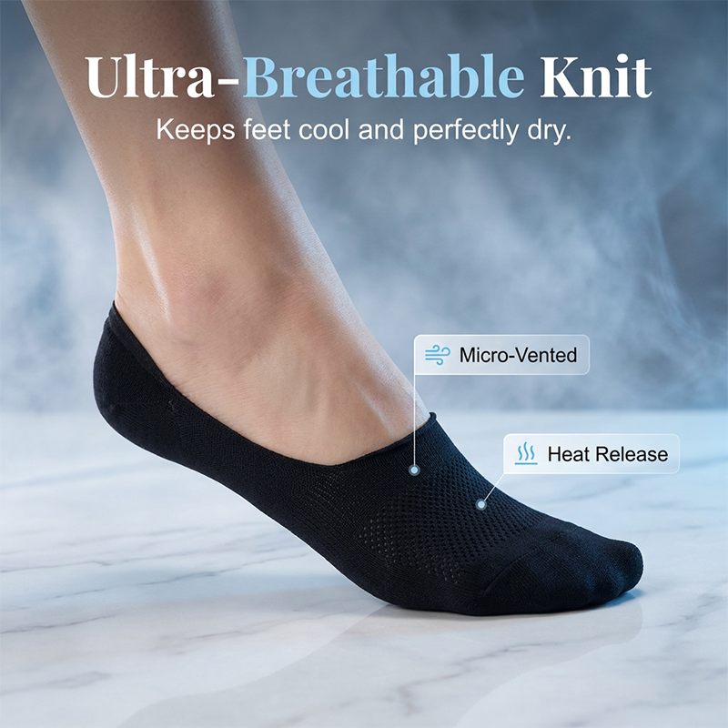 Calcetines Forro Cortos Ultra Bajos de Refrigeración para Mujer