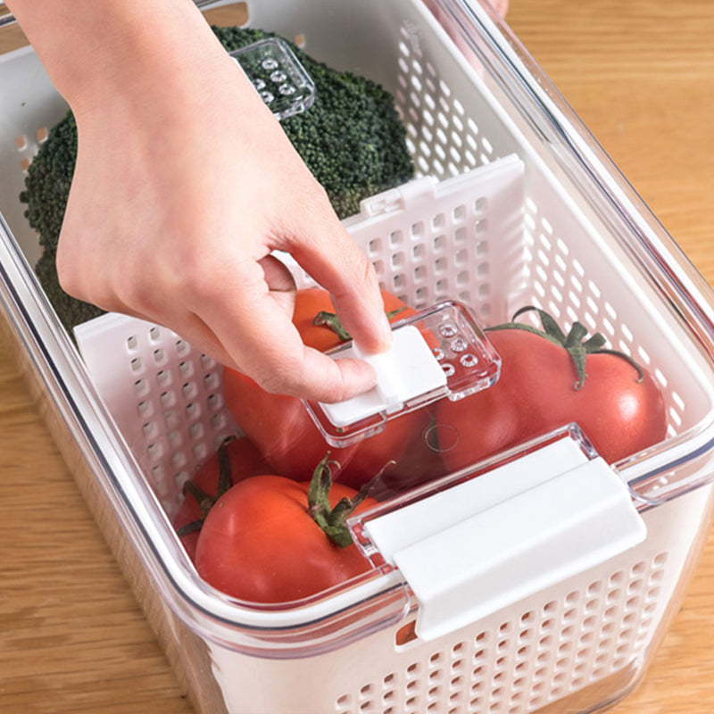 Contenedor de almacenamiento de frutas y verduras frescas