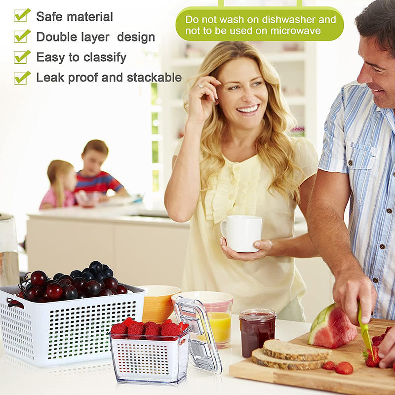 Contenedor de almacenamiento de frutas y verduras frescas