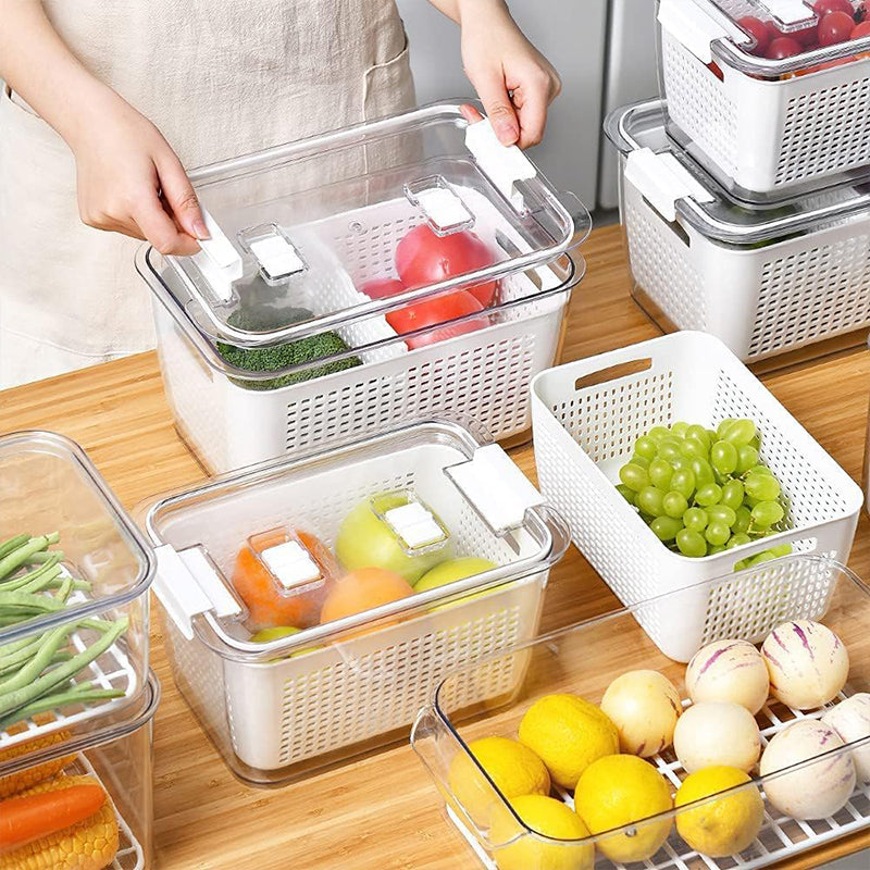 Contenedor de almacenamiento de frutas y verduras frescas