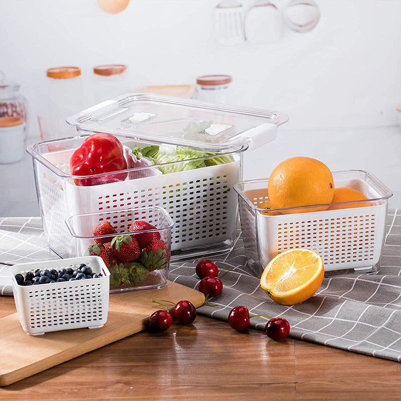 Contenedor de almacenamiento de frutas y verduras frescas