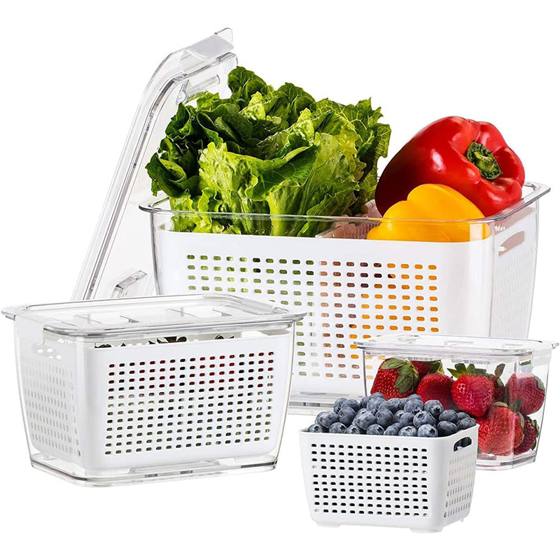 Contenedor de almacenamiento de frutas y verduras frescas