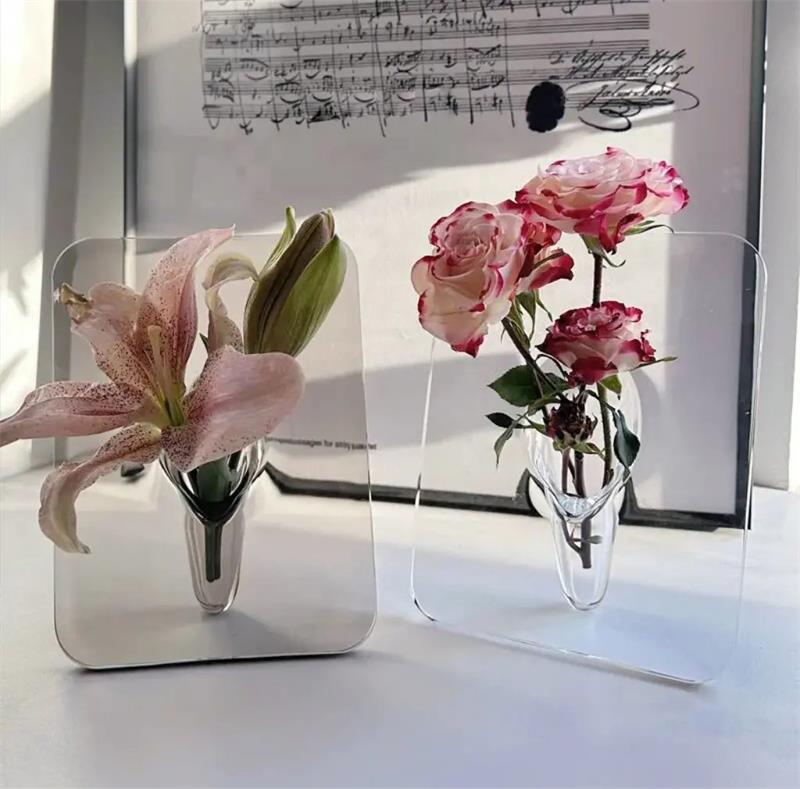 Florero Transparente con Forma de Marco de Foto