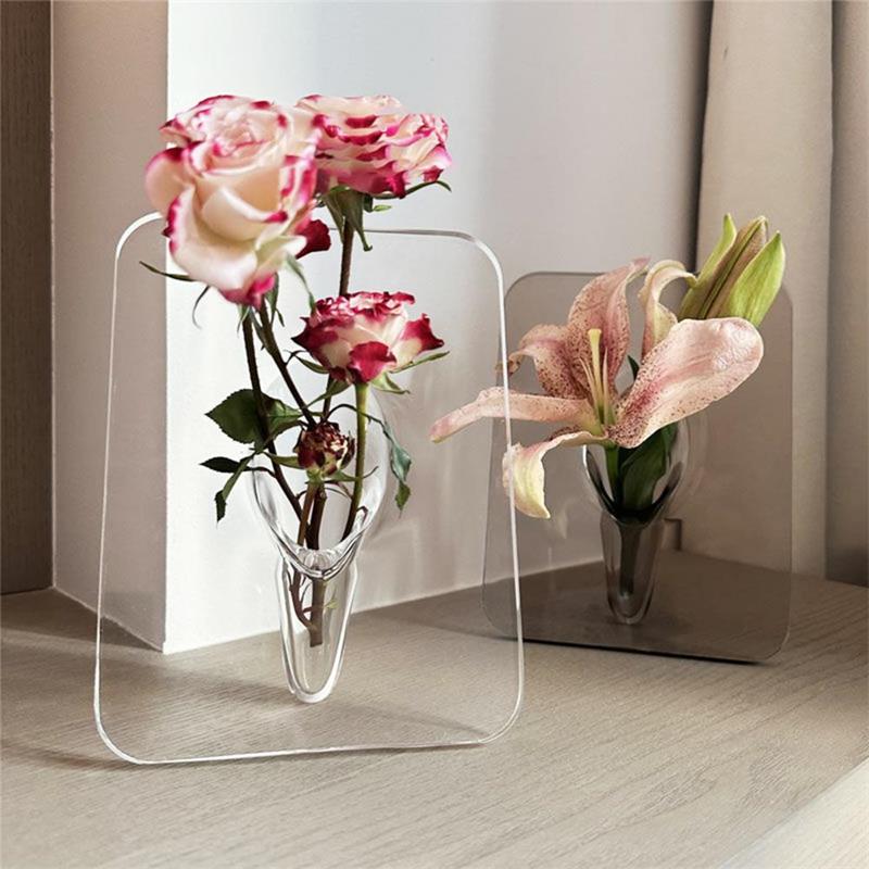 Florero Transparente con Forma de Marco de Foto
