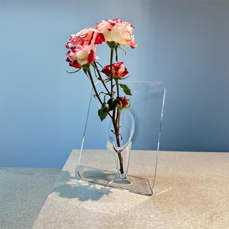 Florero Transparente con Forma de Marco de Foto