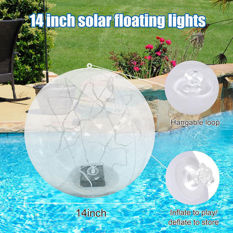 Luces solares flotantes para piscina