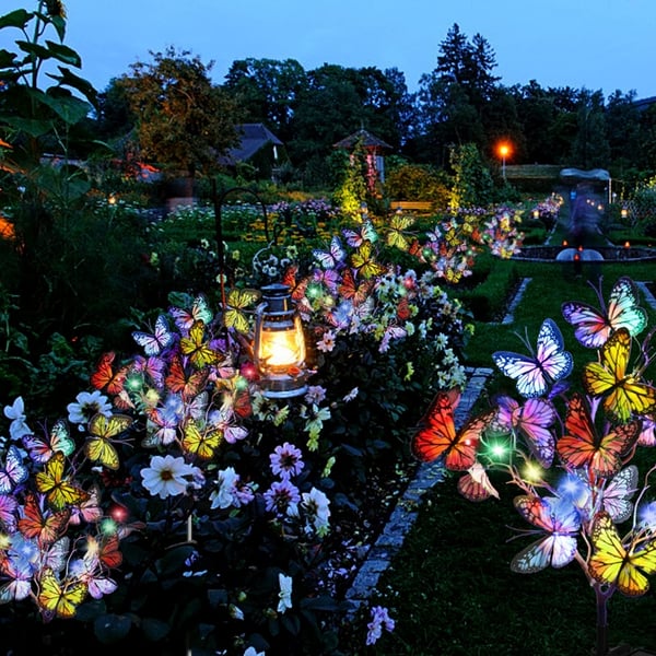 Mariposas solares de jardín