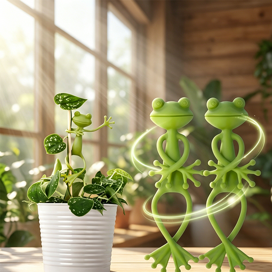 Soporte para Plantas con Diseño Adorable de Rana, Base Resistente y Práctica, Macetero Decorativo Estable para Interior y Jardín