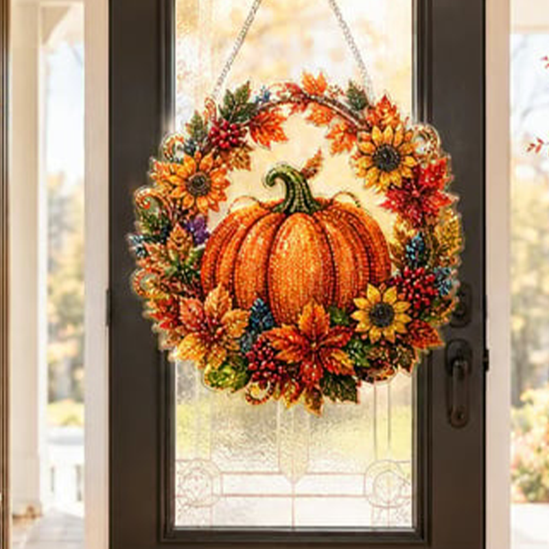 Kit para colgar de adorno artístico con diamantes de calabaza DIY