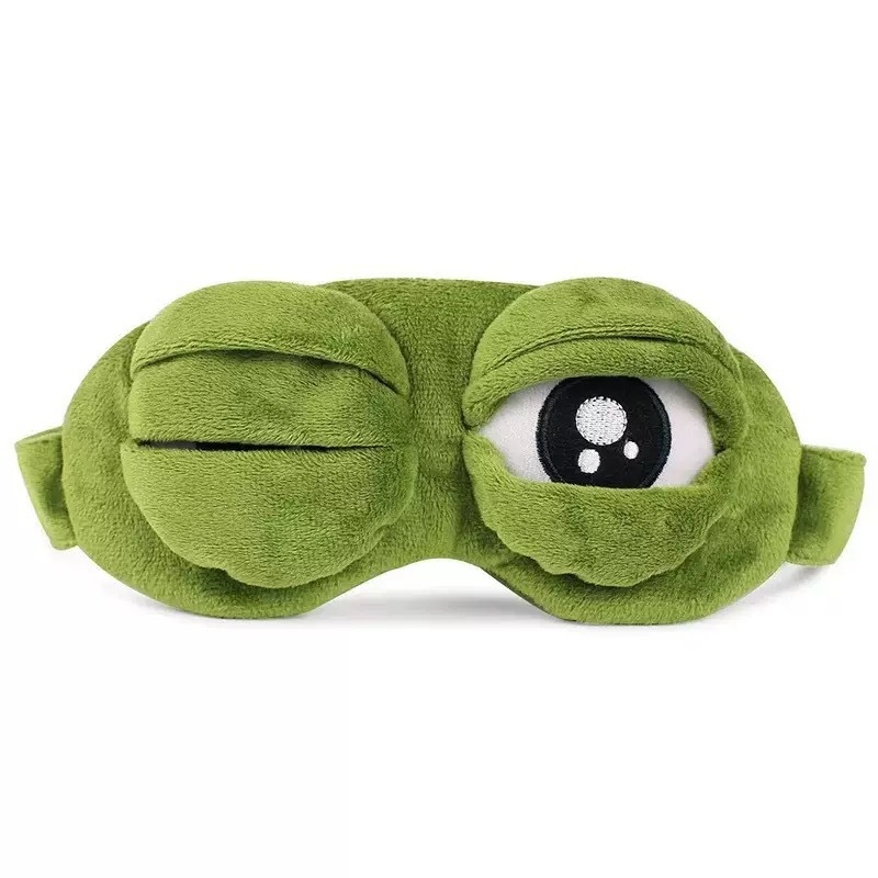 Antifaz 3D de rana divertida para dormir