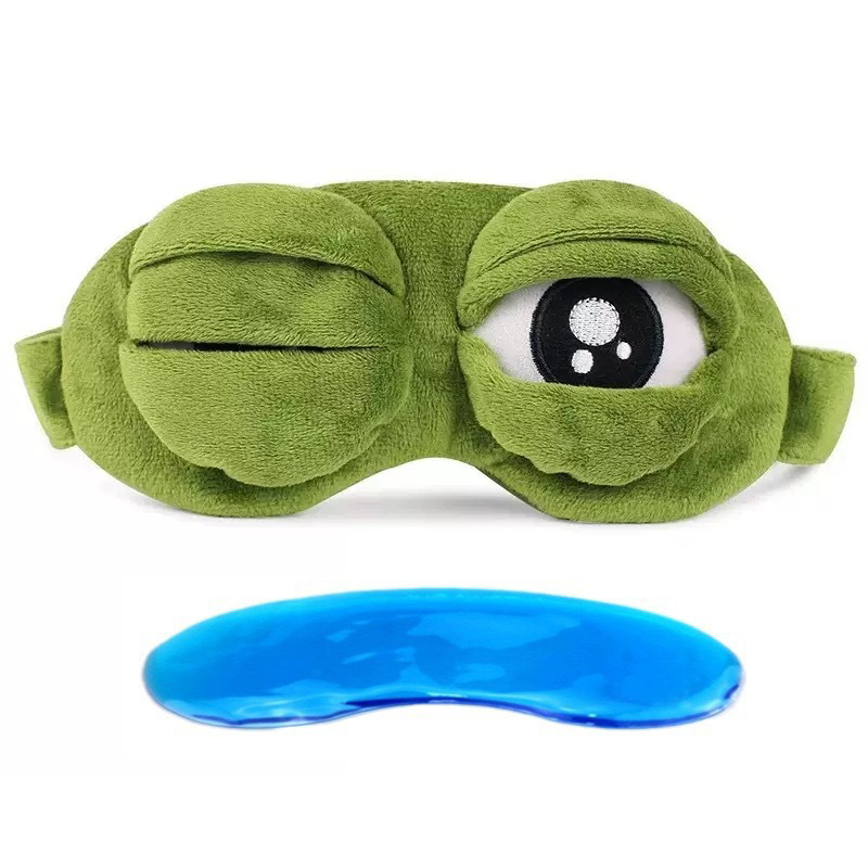 Antifaz 3D de rana divertida para dormir