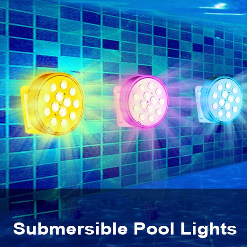 Luces LED Submarinas para Piscina (Control Remoto RF)