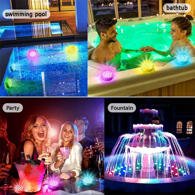 Luces LED Submarinas para Piscina (Control Remoto RF)