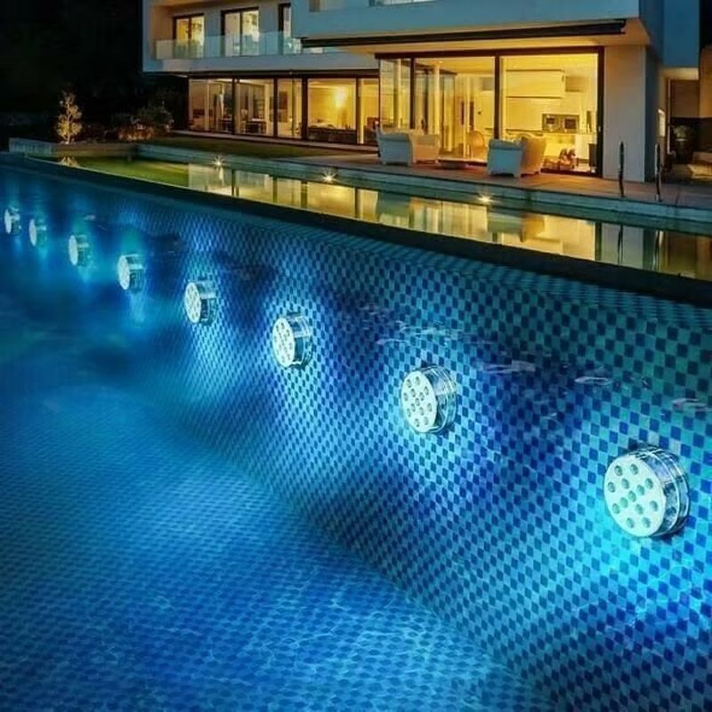 Luces LED Submarinas para Piscina (Control Remoto RF)