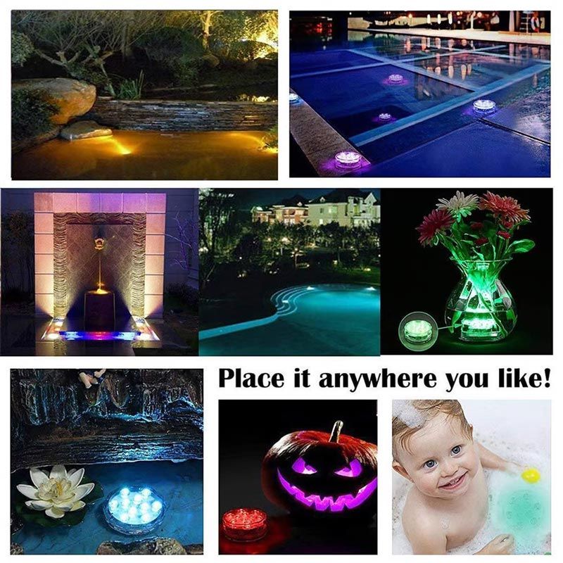 Luces LED Submarinas para Piscina (Control Remoto RF)
