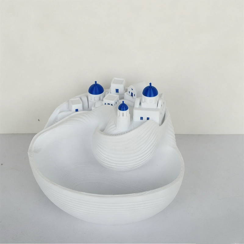 Bandeja de Cerámica Océano Azul y Blanco