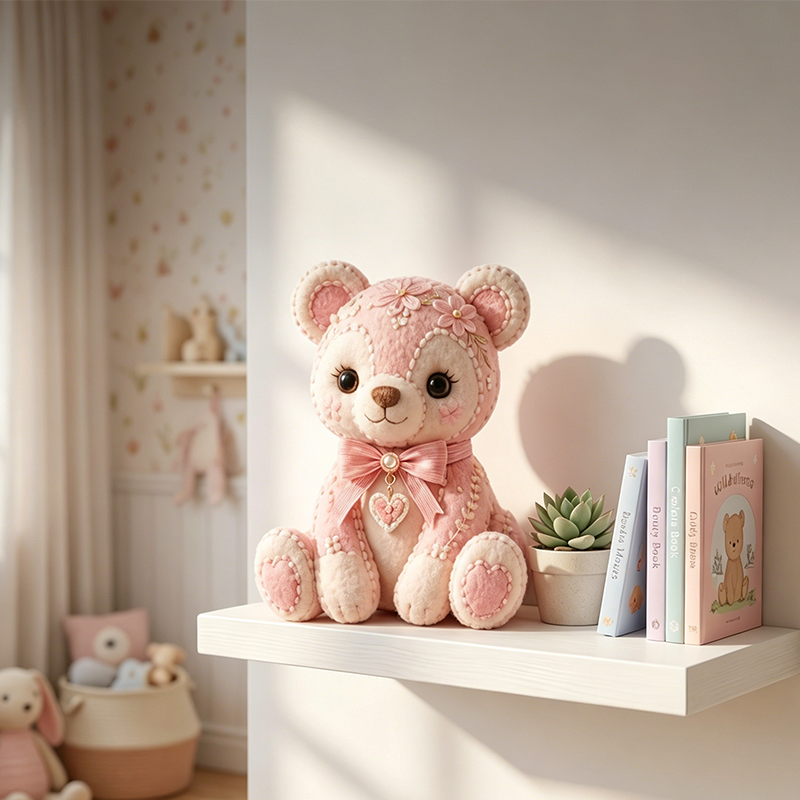 Kit DIY de Retazos de Fieltro Rosa