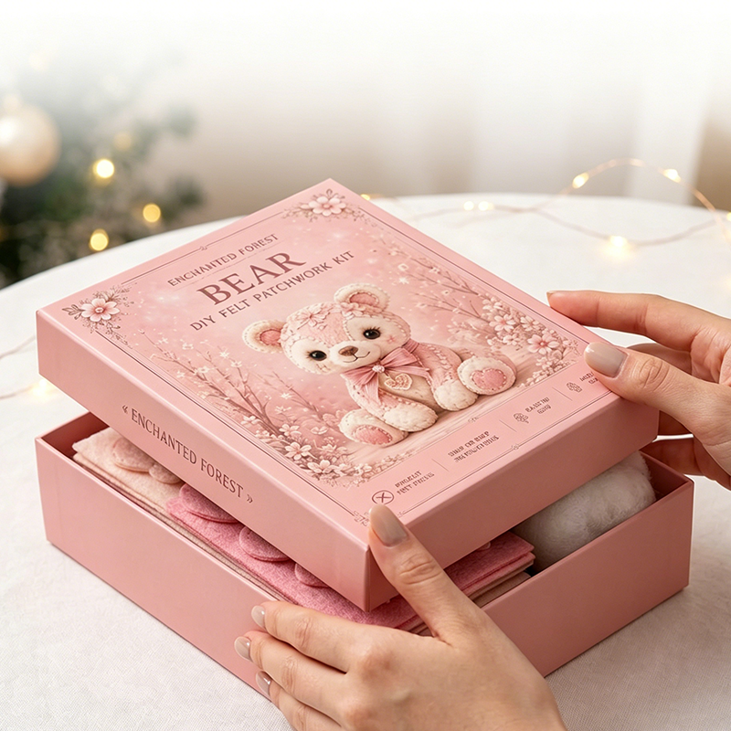 Kit DIY de Retazos de Fieltro Rosa