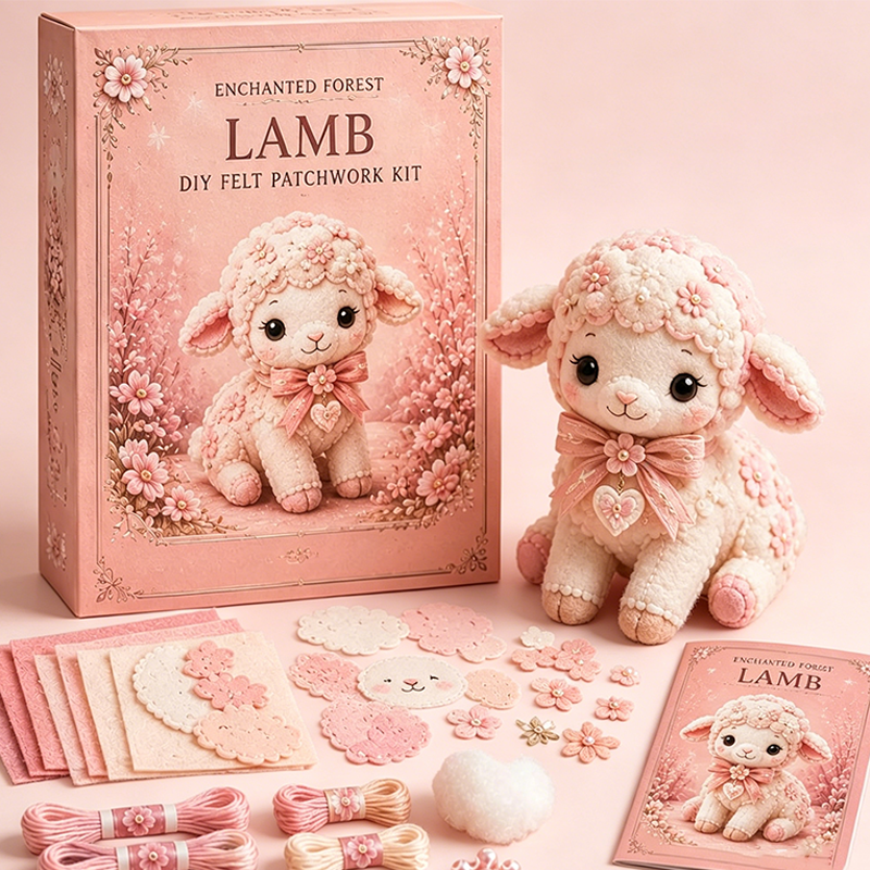 Kit DIY de Retazos de Fieltro Rosa