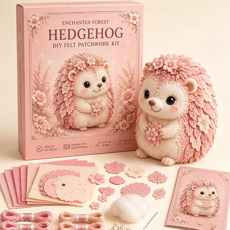Kit DIY de Retazos de Fieltro Rosa