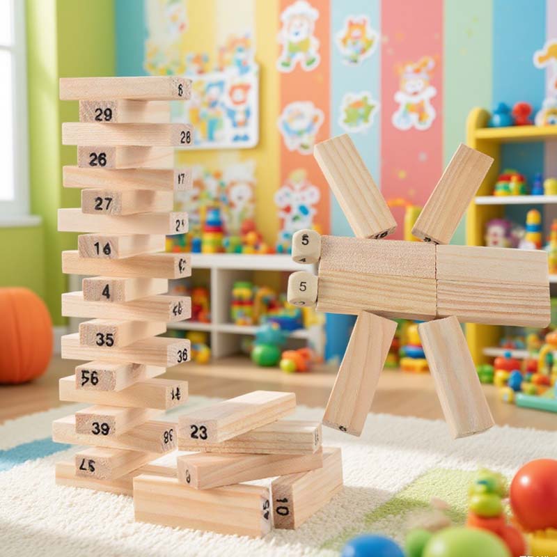 Juego de Torre de Madera Apilable