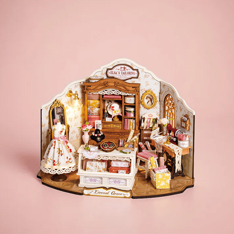 Kit de Bloques de Construcción para Escena Miniatura de Sastrería