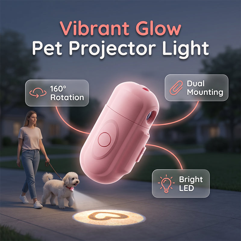 Anti-Lost Pet Glow Collar Projector Light with Breed Patterns