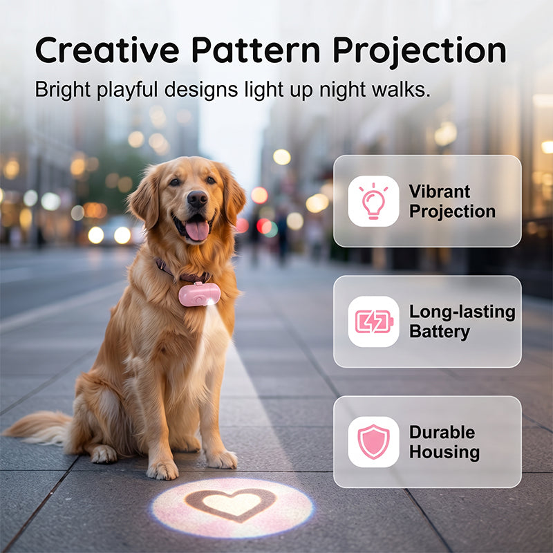 Anti-Lost Pet Glow Collar Projector Light with Breed Patterns