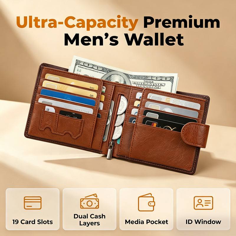 Cartera Clásica para Hombre con Bloqueo RFID