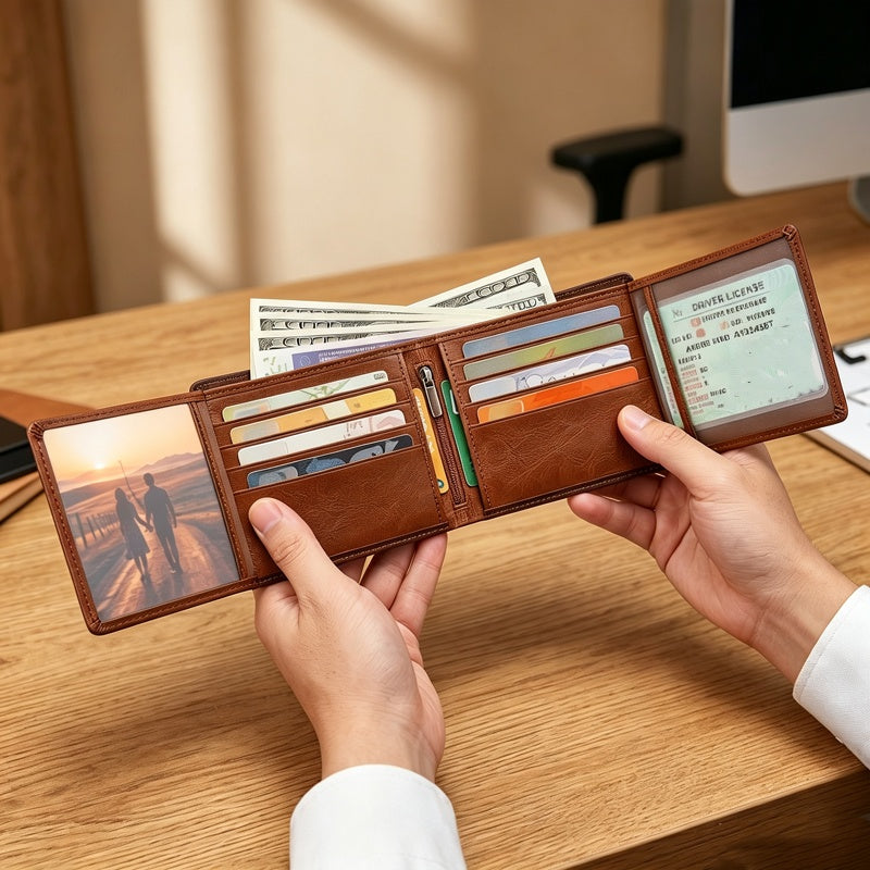 Cartera Clásica para Hombre con Bloqueo RFID