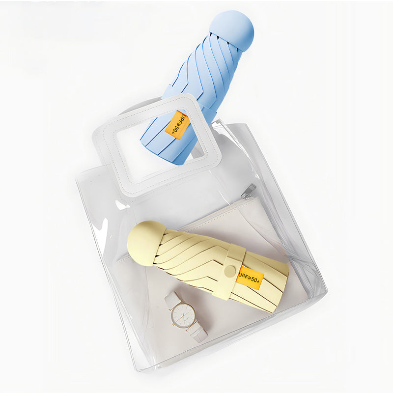 ☀️🌧️ ¡Sol o Lluvia, Siempre Protegida! Paraguas Cápsula de Doble Uso y Ultra Compacto 🎒