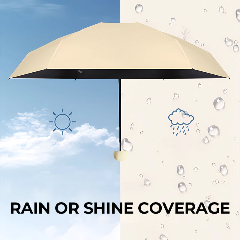 ☀️🌧️ ¡Sol o Lluvia, Siempre Protegida! Paraguas Cápsula de Doble Uso y Ultra Compacto 🎒