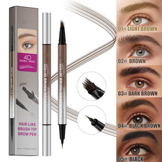 💥💕Lápiz líquido para cejas 2 en 1 a prueba de agua
