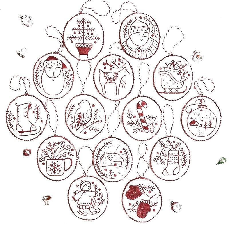 Kit de adornos navideños para bordar a mano