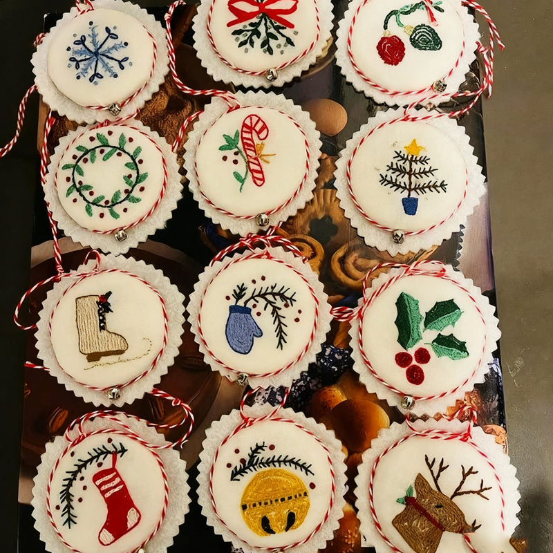 Kit de adornos navideños para bordar a mano