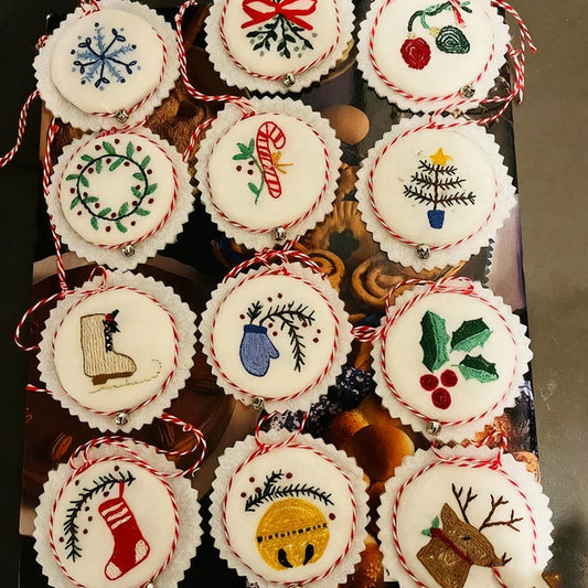 Kit de adornos navideños para bordar a mano