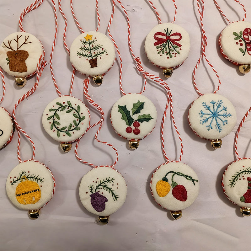 Kit de adornos navideños para bordar a mano