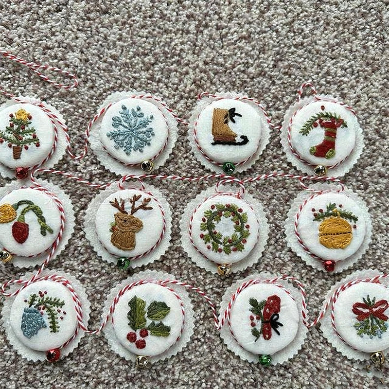 Kit de adornos navideños para bordar a mano