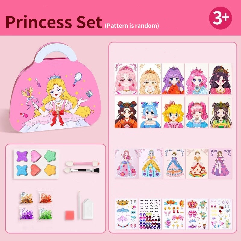 Kit de manualidades de maquillaje de papel con temática de princesas