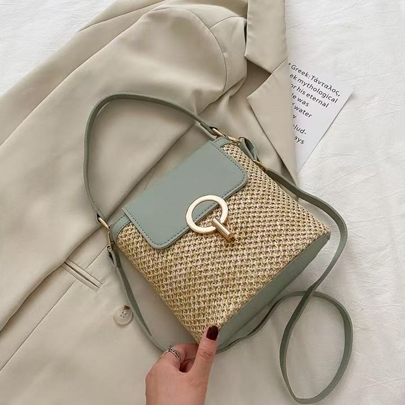 Bolso cruzado de paja para mujer