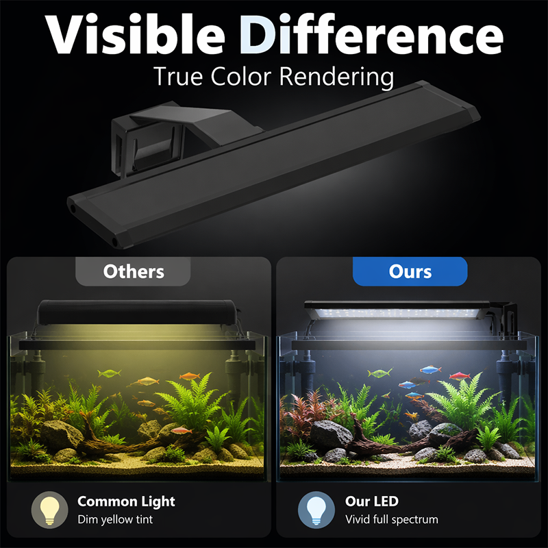 Lámpara LED de pinza para acuario de espectro completo