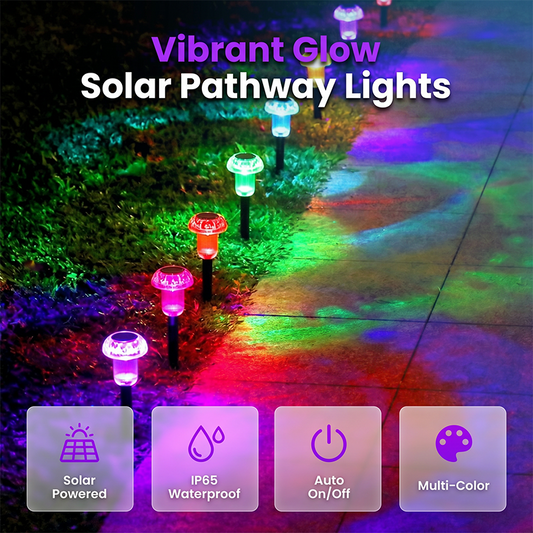Luces solares para jardín y senderos exteriores