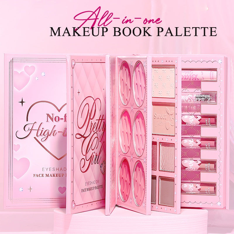 ¡Una sola paleta para todos tus looks de maquillaje completo! Set de Paleta de Maquillaje Todo en Uno tipo Libro