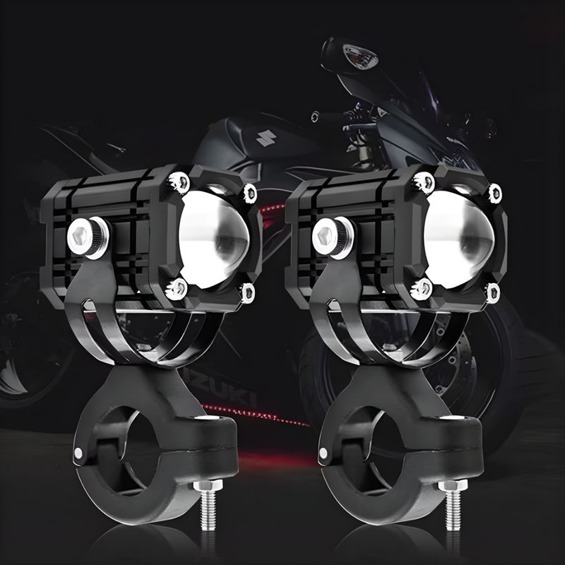 🎉🏍️ Faros LED Universales para Motocicleta: Doble Haz, Impermeables y Antiniebla 💡
